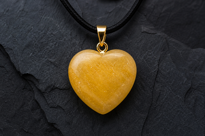 Yellow Aventurine Heart Shape Pendant