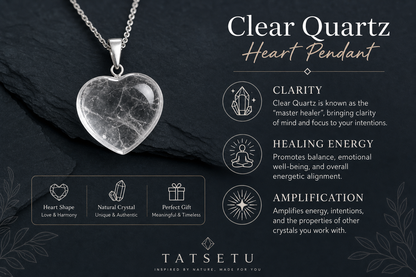 Clear Quartz Heart Shape Pendant