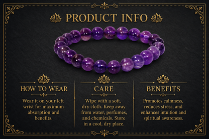 Amethyst Bracelet – Peace, Intuition, and Spiritual Growth