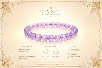 Amethyst Lite Bracelet – Peace, Clarity, and Stress Relief
