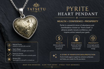 Pyrite Heart Shape Pendant
