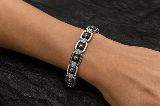 Metal Raw Pyrite Bracelet – Wealth, Confidence, and Financial Growth