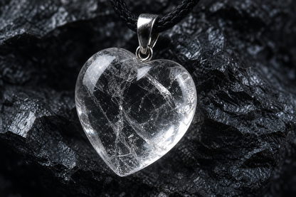 Clear Quartz Heart Shape Pendant