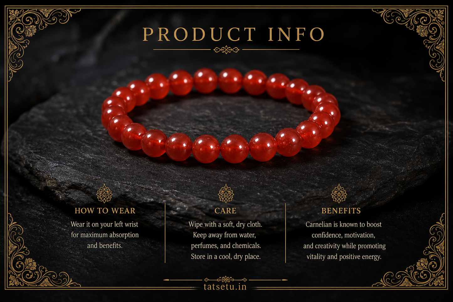 Red Carnelian Bracelet – Motivation, Courage, and Creativity