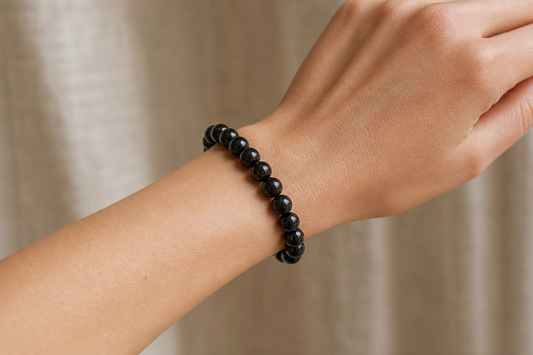 Black Tourmaline Bracelet – Protection, Negativity Removal, and Stability