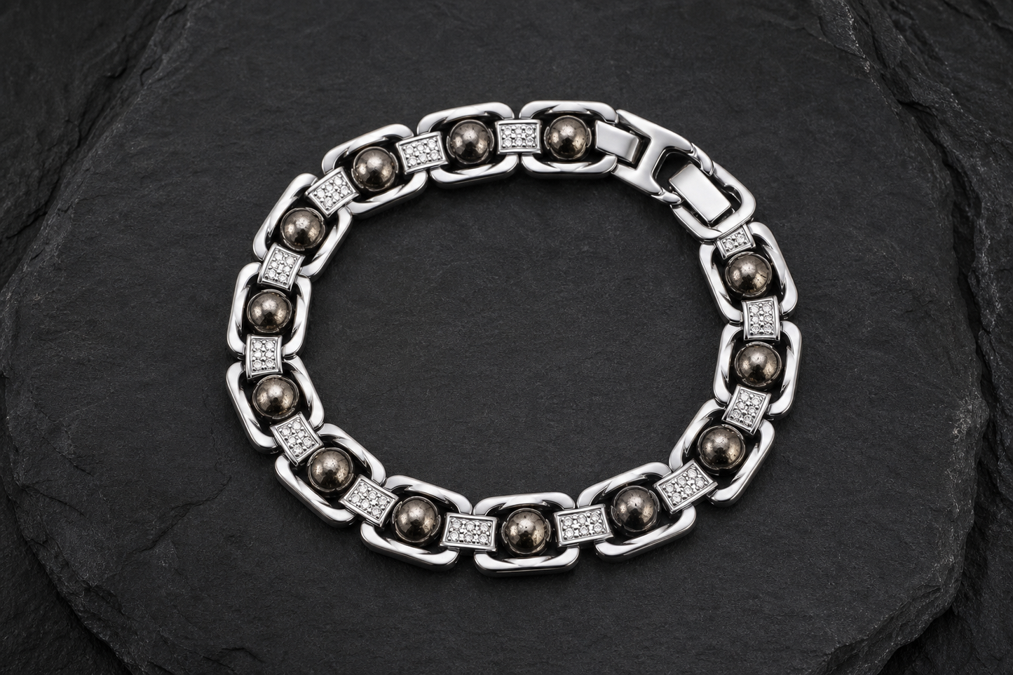 Metal Raw Pyrite Bracelet – Wealth, Confidence, and Financial Growth