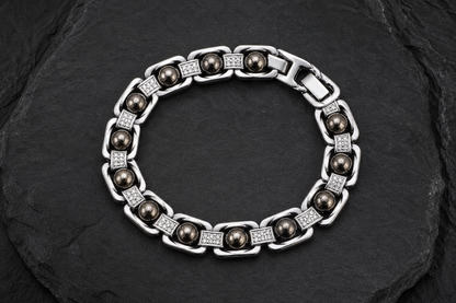 Metal Raw Pyrite Bracelet – Wealth, Confidence, and Financial Growth