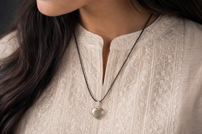 Pyrite Heart Shape Pendant
