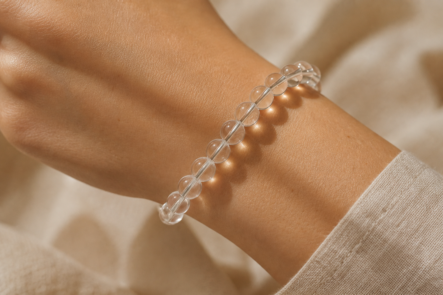 Clear Quartz Bracelet – Healing, Focus, and Energy Amplification