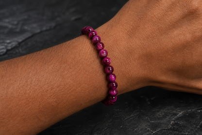 Pink Tiger Eye Bracelet – Confidence, Love, and Emotional Strength