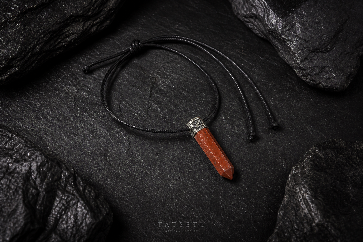 Red Jasper Pencil Pendant