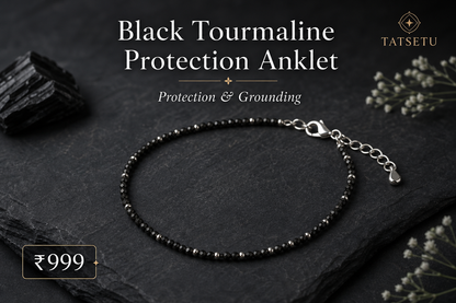 Black Tourmaline Protection Anklet – Protection & Grounding