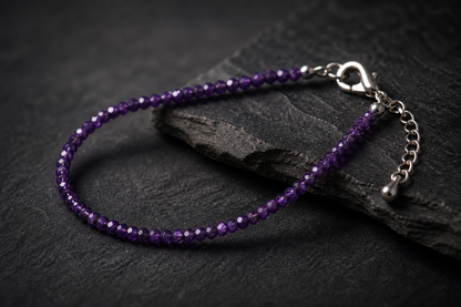 Amethyst Serenity Anklet – Peace & Intuition