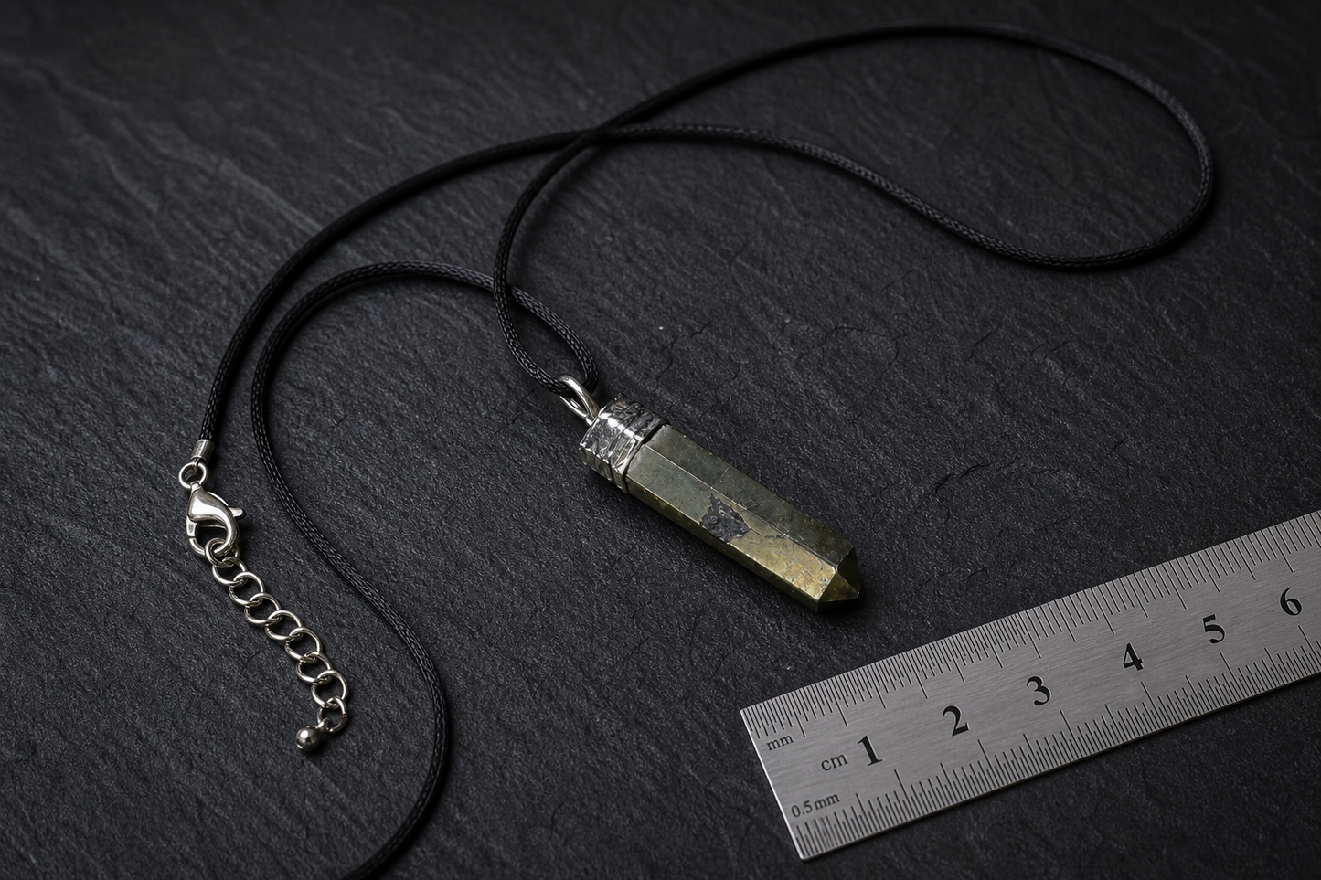 Pyrite Pencil Pendant