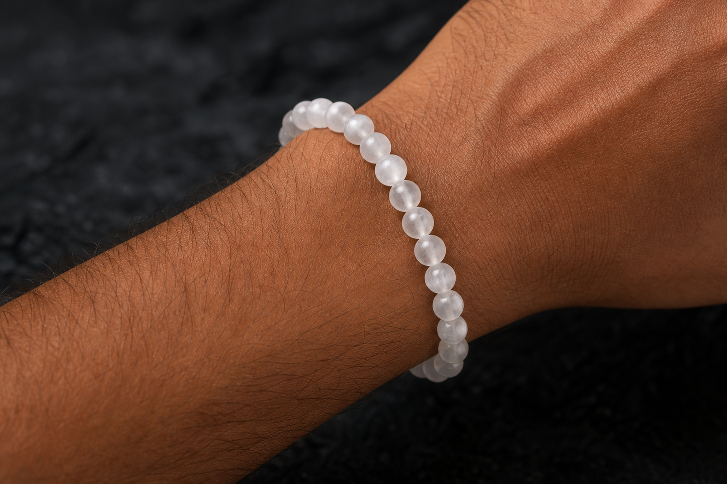 Selenite Bracelet – Purification, Peace, and Spiritual Clarity