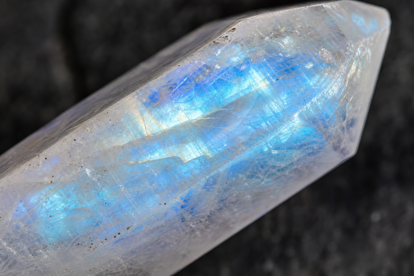 Rainbow Moonstone Pencil Pendant