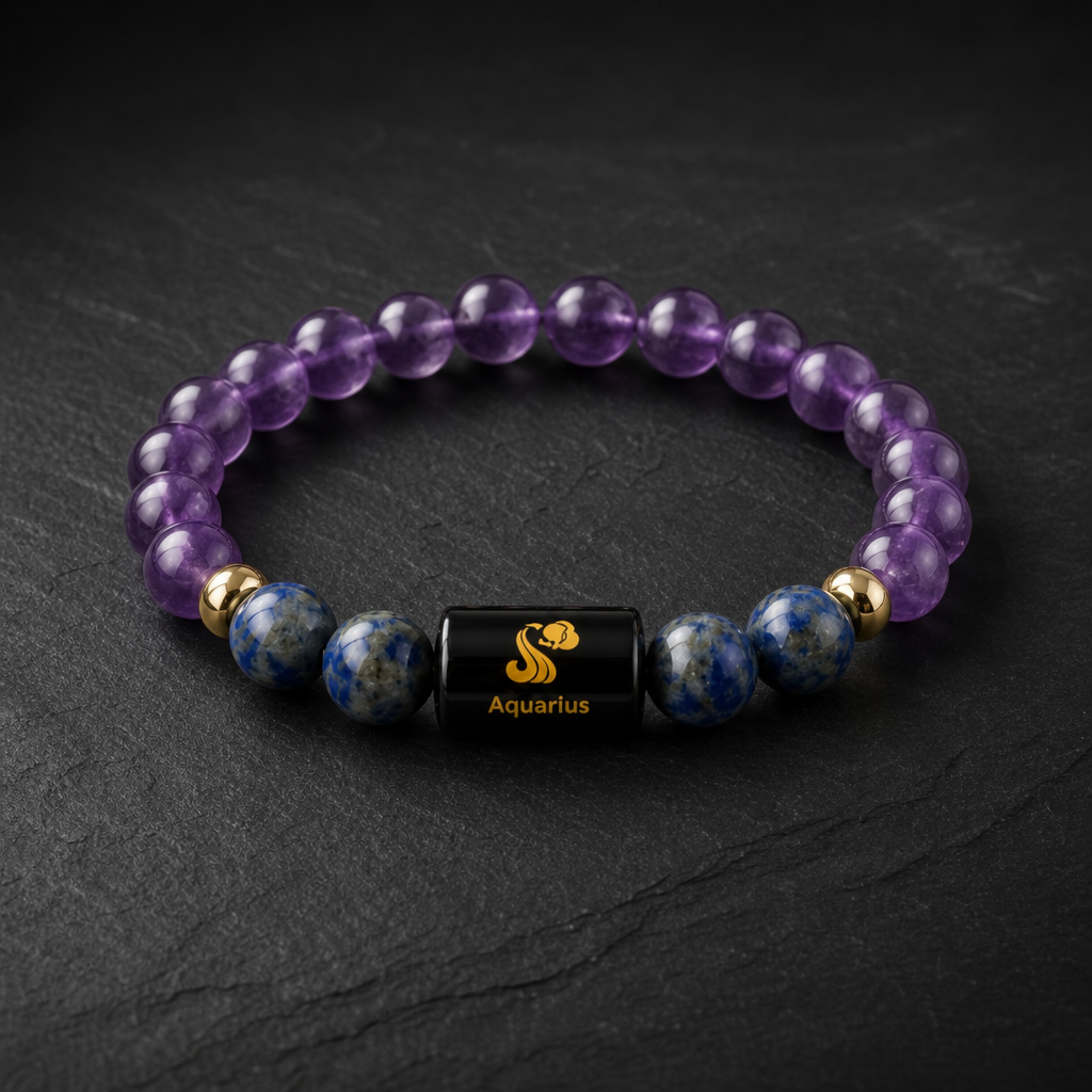 Aquarius Zodiac (Kumbh Rashi) Bracelet | DOB: 20 Jan – 18 Feb