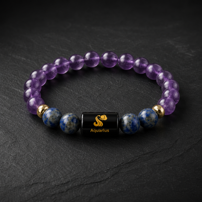 Aquarius Zodiac (Kumbh Rashi) Bracelet | DOB: 20 Jan – 18 Feb