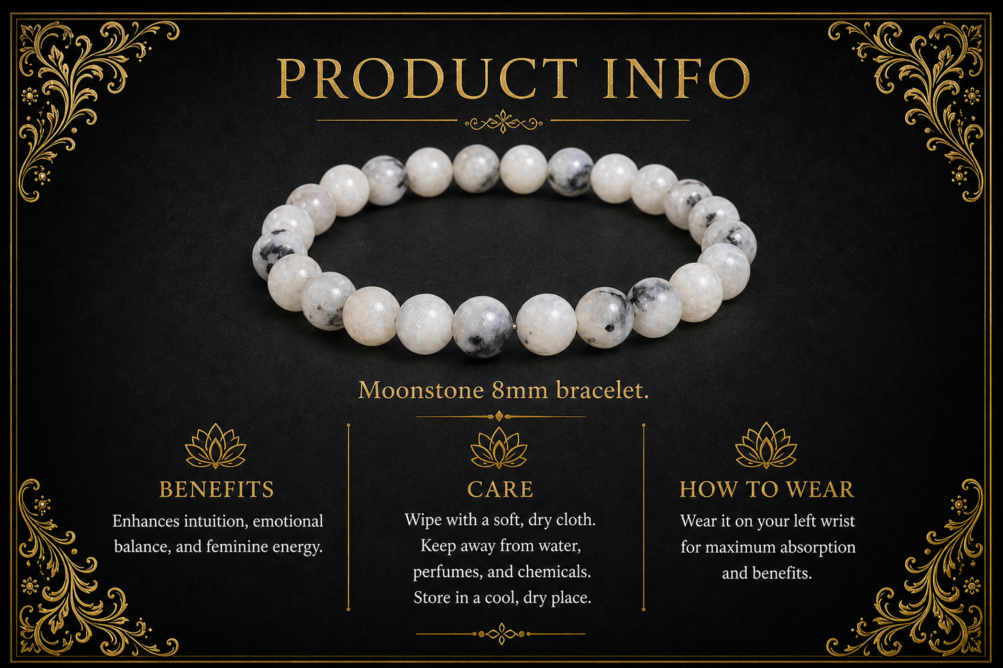 Moonstone Bracelet – Emotional Balance, Intuition, and New Beginnings