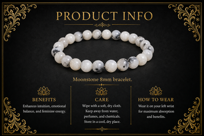Moonstone Bracelet – Emotional Balance, Intuition, and New Beginnings