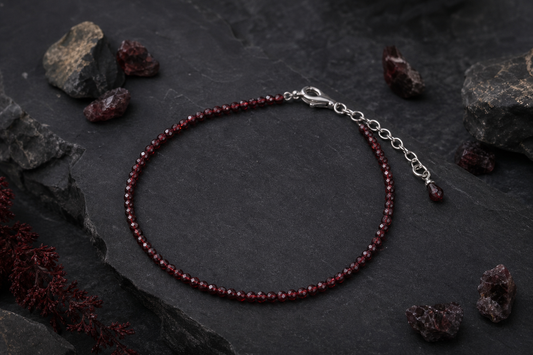 Garnet Passion Anklet – Energy & Commitment