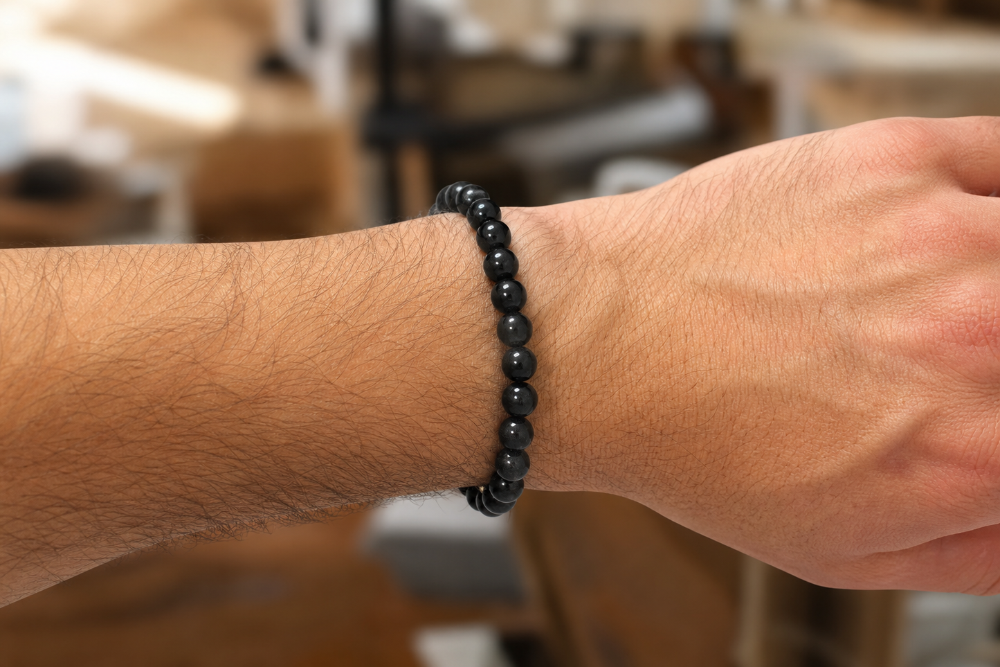 Black Tourmaline Bracelet – Protection, Negativity Removal, and Stability