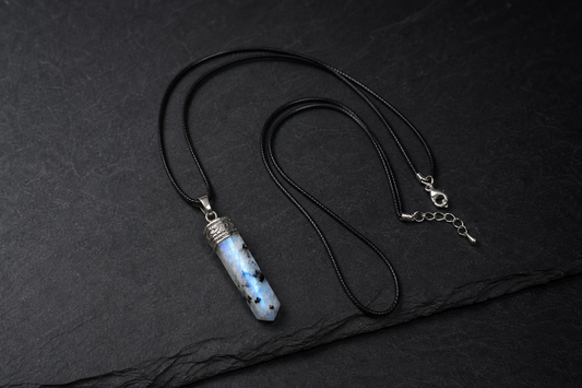 Rainbow Moonstone Pencil Pendant